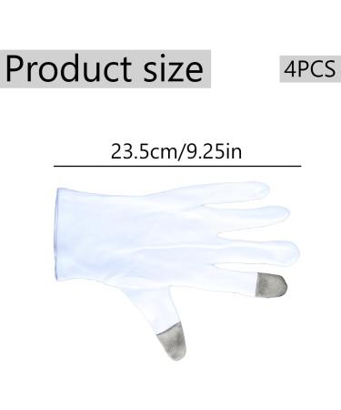 GroveEss 2 Pairs Cotton Moisturizing Gloves Soft Overnight Dry Hands Lotion Gloves White Touchscreen Gloves for Eczema Dry Hands SPA Hand Care Protecting - Buy Online on GoSupps.com