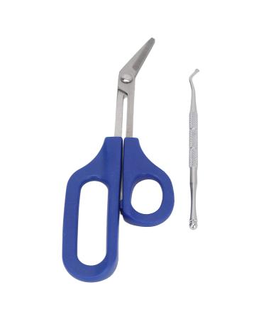 Cuticle Scissor Ingrown Toenail File Stable Portable Long Handle Toenail Clippers for Elderly for Pregnant Woman for Home Travel(S)