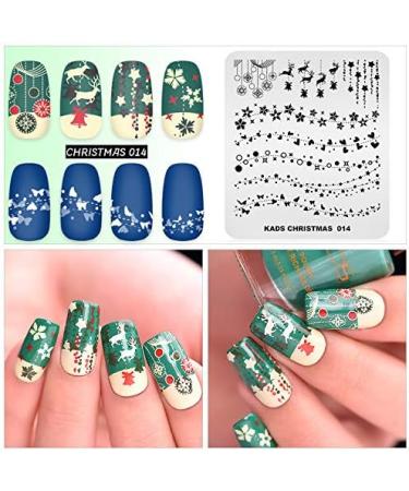 Christmas Festival Nail Art Stamping Template - Elk Star Snowflakes Pattern | Alexnailart Manicure Tool (CH014) - Buy Online on GoSupps.com