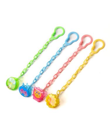 SCJJZ pacifier chain pacifier band pacifier chain young pacifier chain girls pacifier chains 4 pieces baby pacifier chain pacifier clip for newborn baby.