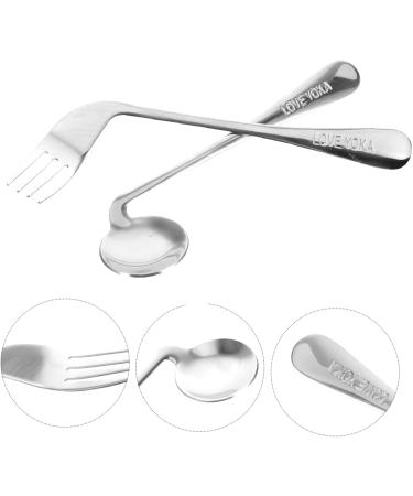 5 Sets Left Hand Cutlery Fork Silver Elder Stainless Steel Feed /1388 (Color : Silverx3pcs Size : 17x4.5cmx5pcs) 17x4.5cmx5pcs Silverx3pcs - Buy Online on GoSupps.com