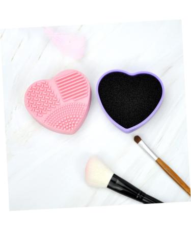 Angoily Silicone Brush Cleaner Makeup Sponge Makeup Brush Cleaner Sponge Makeup Cleaning Mat Brush Cleaning Silicone Daily Makeup Brush Cleaner Makeup Brush Purple Wet and Dry - Buy Online on GoSupps.com