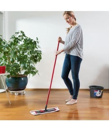 Floor Mop & 1L flash Wood Floor Cleaner Combo - Microfiber Telescopic Handle Versatile Cleaning Solution. 1L wood floor with almond oil Mandarin & cedarwood. - Buy Online on GoSupps.com