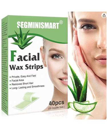 Wax strips of hair removal hair removal for the face 40PC wax stripes hair removal set lips & eyebrows cold wax depilation for the face of smooth skin all skin types - Buy Online on GoSupps.com