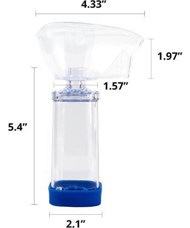 Aerochamber Inhaler Spacer with Adult Face Mask for Improved Asthma Pump Delivery - Blue - Buy Online on GoSupps.com