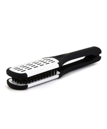 CCbeauty Boar Bristles Clamp Double Sided Hair Straightening Brush Comb - Glossy White - Buy Online on GoSupps.com
