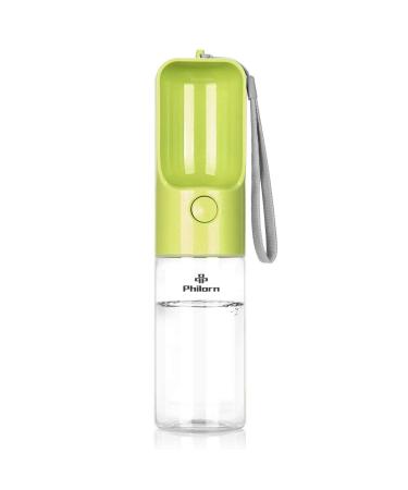 Philorn dog drinking bottle for on the go 450ml BPA -free 100% leak -proof portable travel pet water bottle dog cat drinking bottle dogs cats bottle - buttons (green)