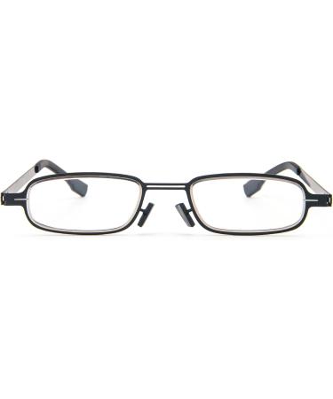 Cokobin Ultra-Light Reading Glasses - Metal Frame Full Frame 2.5 Diopters Stylish Visual Aid for Men & Women - Includes Glasses Case (Black) - Buy Online on GoSupps.com