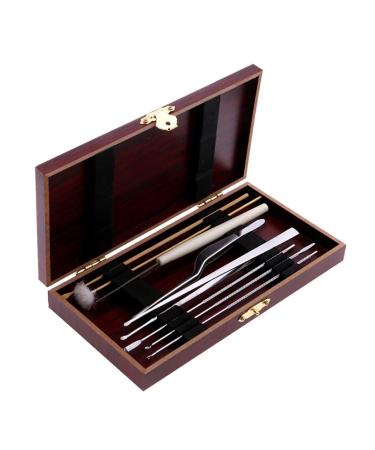 KXDFDC Ear Tool Set Ear Pick Cleaning Ear Wax Remover Wooden Box 1 D
