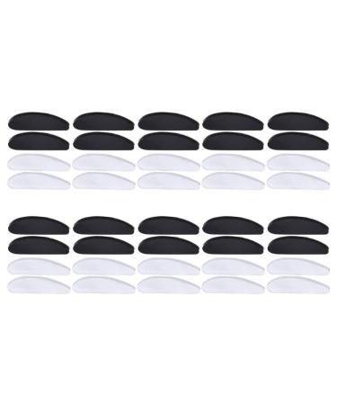 Pack 20 pairs silicone nose pads glue glasses pads on glasses nasal holder nose pads made of silicone glasses nose pads slippery magnetic glasses glue nasal clamp pebbles