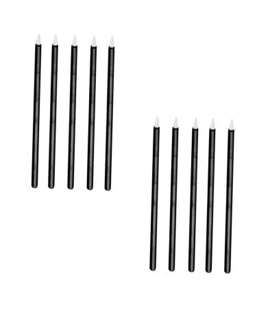 Didiseaon 100pcs Disposable Eyeliner Makeup Brush Applicator Cosmetic Eye Sticks Fiber Eyeliner Head Eyeliner Brush Head Eyeliner Brush for Girl Fiber Eyeliner Brush Makeup Eye Stick