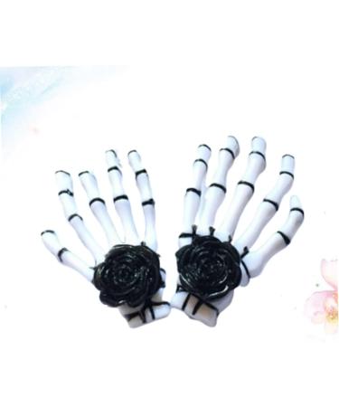 Beavorty 2 Pairs Skeleton hair clip hairpin hair clips for women barrettes for girls white decor Women hair clip halloween hairpin Gothic accessories lip gloss decorate Miss - Buy Online on GoSupps.com
