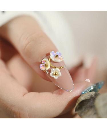12 Boxes Mixed metal Colorful Nail Art Decoration Glitters Flower 3D Shell Flower Shell Beads Nail Rhinestones - Buy Online on GoSupps.com