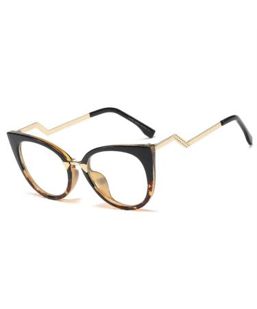 KDOQ European and American fashionable anti-blue reading glasses TR90 glasses frame trendy cat-eye style personalized corrugated temples strong and light