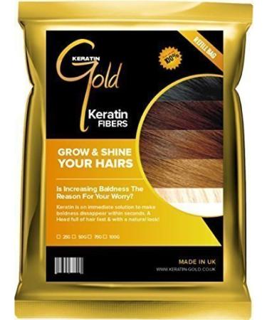 Keratin Goldtm paississant Fibre capillaire/fibre recharge (perte de cheveux & Effiler Solution) 50 g (Lot de 1) marron clair
