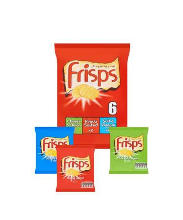 Chips Crisps Bags Collections - Deliciously light & Crispy Chips Bags (Frisps Multipack (6 x 25.5g) 4 Packs)