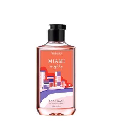Miami Nights Body Wash Shower Gel | Refreshing & Hydrating Formula | Unisex Bath & Body Wash for Men & Women | Vegan & Paraben Free | Vegan & Cruelty-Free | Travel Essentials |250ml