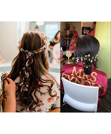 TQsuen Bride Wedding Crystal Hair Vine - 20 Pearl & Crystal Bridal Headband - Buy Online on GoSupps.com