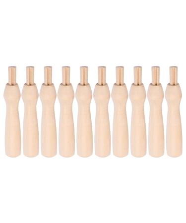 COHEALI Needle Felting Tools Kit Wooden Handle Holder Craft Wool Felt Stitch Punch Tool for Beginner 10Pcs, 7X1.4cm