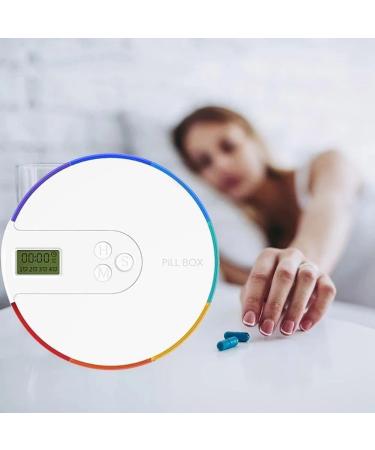 QUR 1 PCS 7-Day Automatic Pill Dispenser Portable Electronic Medication Organizer Plastic Weekly Smart Timing Pill Reminder for with Alarm - Buy Online on GoSupps.com