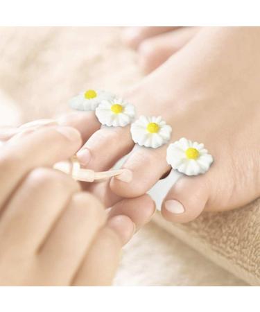 FRCOLOR Silicone Flower Toe Separator Spacer - 2 Boxes, Reusable Toenail Stretchers for Men and Women - Buy Online on GoSupps.com