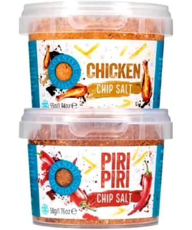 Cornish Sea Salt Tub (8 Pack Piri Piri Chip Salt 50g) - Buy Online on GoSupps.com