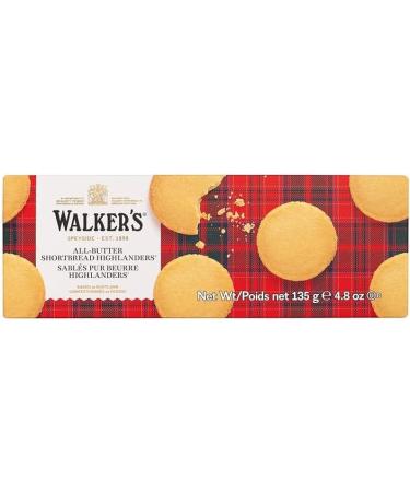 Walkers Highlanders Shortbread - 135g - Butter and Demerara Sugar Biscuits