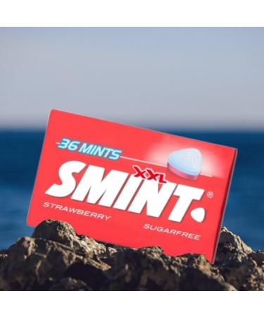 SMINT XXL Strawberry Sugar-Free Mints - 12 Packs (36 Pieces Each) with Breathe Mint Benefits - Buy Online on GoSupps.com