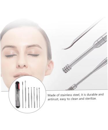 KALLORY 7pcs Ear Picking Tool Set - 3 Sets Spring Ear Cleaning Tools - Silver Ear Care Set 12x1x1cm - Buy Online on GoSupps.com