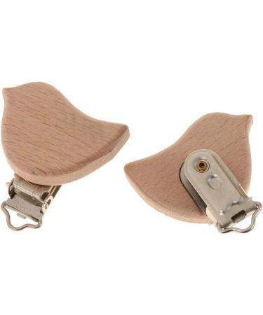 Buy Tubayia 10-Piece Wooden Pacifier Clips - Cute Bird Design for Baby & Newborn | International Shipping Available - Buy Online on GoSupps.com