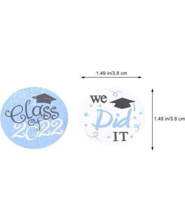 ABOOFAN Cake Ornament Candy Bag Sticker 1 Roll Stickers Bag Stickers Sealing Labels Stickers Party Stickers for Baking Party Festivals Graduation Cap Stickers Baking Sealing Stickers Blue 3.8x3.8cm - Buy Online on GoSupps.com