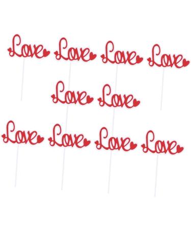 SAFIGLE 20 Pcs Paper Cupcake Picks Decorative Cake Picks Love Cake Picks Cupcake Topper Diy Cake Insert Topper Valentine s Day Decorative Cake Toppers Party Supplies Self Made Love Letter Redx2pcs 10pcsx2pcs - Buy Online on GoSupps.com