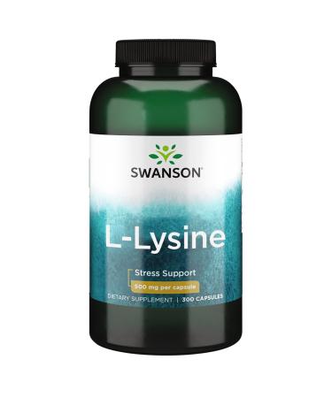 Swanson Amino Acid Free-Form L-Lysine 500 Milligrams 300 Capsules 1