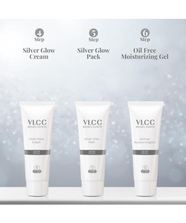 VLCC Natural Silver Facial Kit - Salon Quality Facial at Home | 6 Easy Steps | Cleanser Scrub Cream & More | 2.12 Oz/60g - International Shipping - Buy Online on GoSupps.com