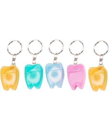 Artibetter 5pcs Portable Dental Floss Keychain - Oral Care Kit for Teeth Cleaning & Dental Hygiene (Random Color) - Buy Online on GoSupps.com