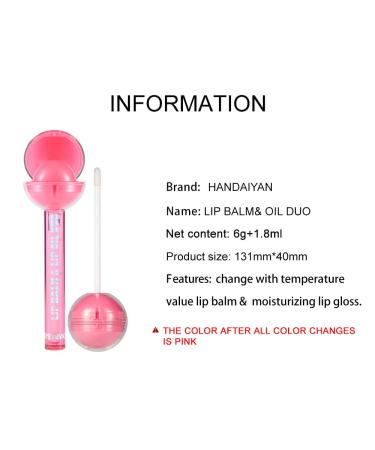 AKARY Lollipop Chamele Lip Gloss and Lip Balm Combo - Purple | Moisturizing Chapstick and Lip Oil Duo for Women and Girls - Buy Online on GoSupps.com