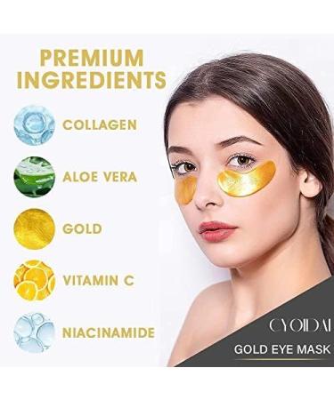 24K Gold Under Eye Patches | Reduce Puffiness Wrinkles & Fine Lines | Revitalize & Refresh Your Skin - Buy Online on GoSupps.com