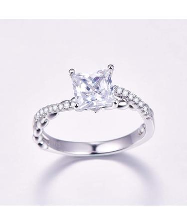 925 Sterling Silver Crossover Ring | Round Cut Simulated White Topaz Wedding & Bridal Promise Ring for Women - Size 9 US - Buy Online on GoSupps.com