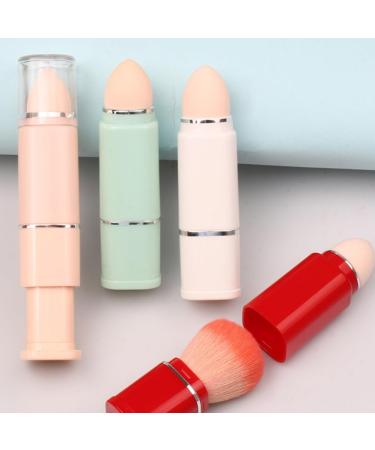 PATKAW Retractable Makeup Brush 2 in 1 Portable Blush Powder Brush Loose Powder Brush Makeup Sponge Foundation Blending Bristle for Cosmetics Supply - Buy Online on GoSupps.com