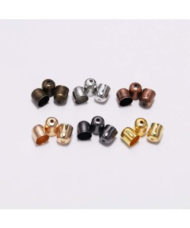 Heallily 300pcs Mixed Color Metal Cord End Caps for Jewelry Making | 5x6mm - DIY Art Crafts & Tassel Necklace Making - Buy Online on GoSupps.com