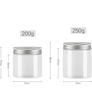 Tianzd 12-Pack 250ml Transparent Plastic Cream Containers with Black Lid & Spatulas - Ideal for Cosmetics Travel & DIY - Buy Online on GoSupps.com