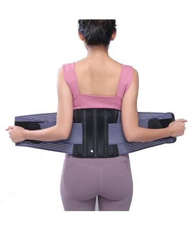 Breathable lower back bandage unisex lumbar support decompression belts of adjustable waist train belts to relieve pain in the lower back keep your spine (size: xxl