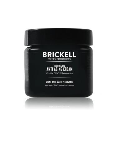 Brickell Men's Anti-Aging Cream - Natural & Organic Night Face Moisturizer  Reduces Fine Lines & Wrinkles  2oz Unscented