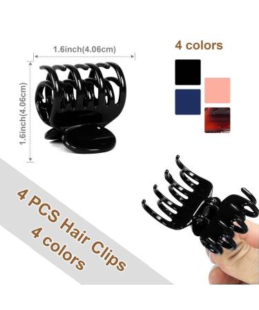 Vsiopy Medium Claw Hair Clips for Women - No Slip, Double Row Jaw Clip (4 PCS) - Style A - Buy Online on GoSupps.com
