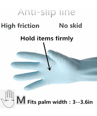 BJY 2Pcs Long Cuff and Flock Lining Reusable Waterproof Dishwashing Gloves Rubber Latex Laundry Gloves Household Non-Slip Elastic Wear-resistant Kitchen Bathroom Cleaning Gloves(Medium) - Buy Online on GoSupps.com