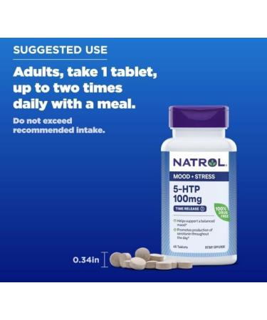 Buy 5-HTP Time Release Tablets | Maximum Strength | Natrol 100mg Compatible | 45 Count - International Shipping Available - Buy Online on GoSupps.com