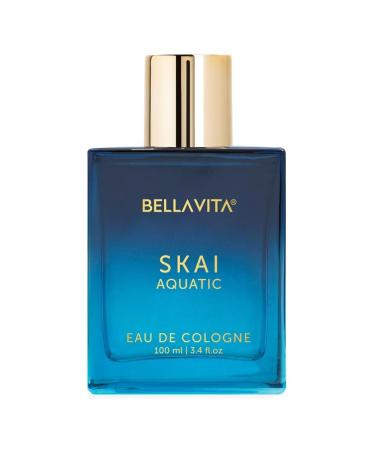 Bella Vita Luxury Skai Aquatic Unisex Eau De Cologne with Bergamot Lavender & Patchouli|Premium Long Lasting Woody Fragrance for Men & Women 100 ML