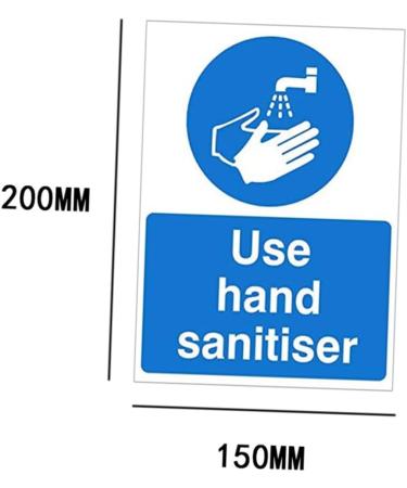 Healvian 5pcs Hand Sanitzer Poster Stickers Decal Safety Informative Sign Wash Your Hands Sign Bathroom Sink Sticker Hand Sanitiser Decals Pvc Safety Warning Decals Use Hand Sanitiser Sign 20X15X1cm As Shown 5pcs - Buy Online on GoSupps.com