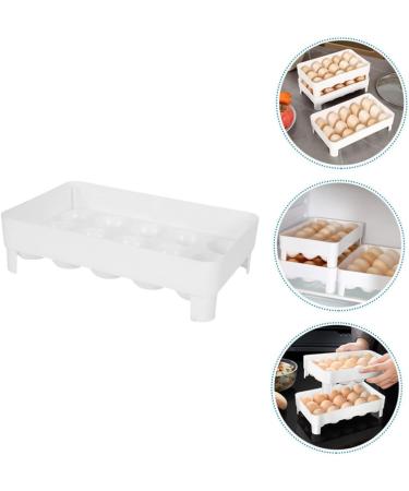 ETHZZLE Egg Carton 2pcs Egg Storage Box Refrigerator Organizers and Storage Egg Tray White Dog Plastic Kitchen Supplies - Buy Online on GoSupps.com