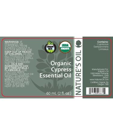 Best Cypress Essential Oil Pure Certified Organic Therapeutic Grade 60ml - Buy Online on GoSupps.com